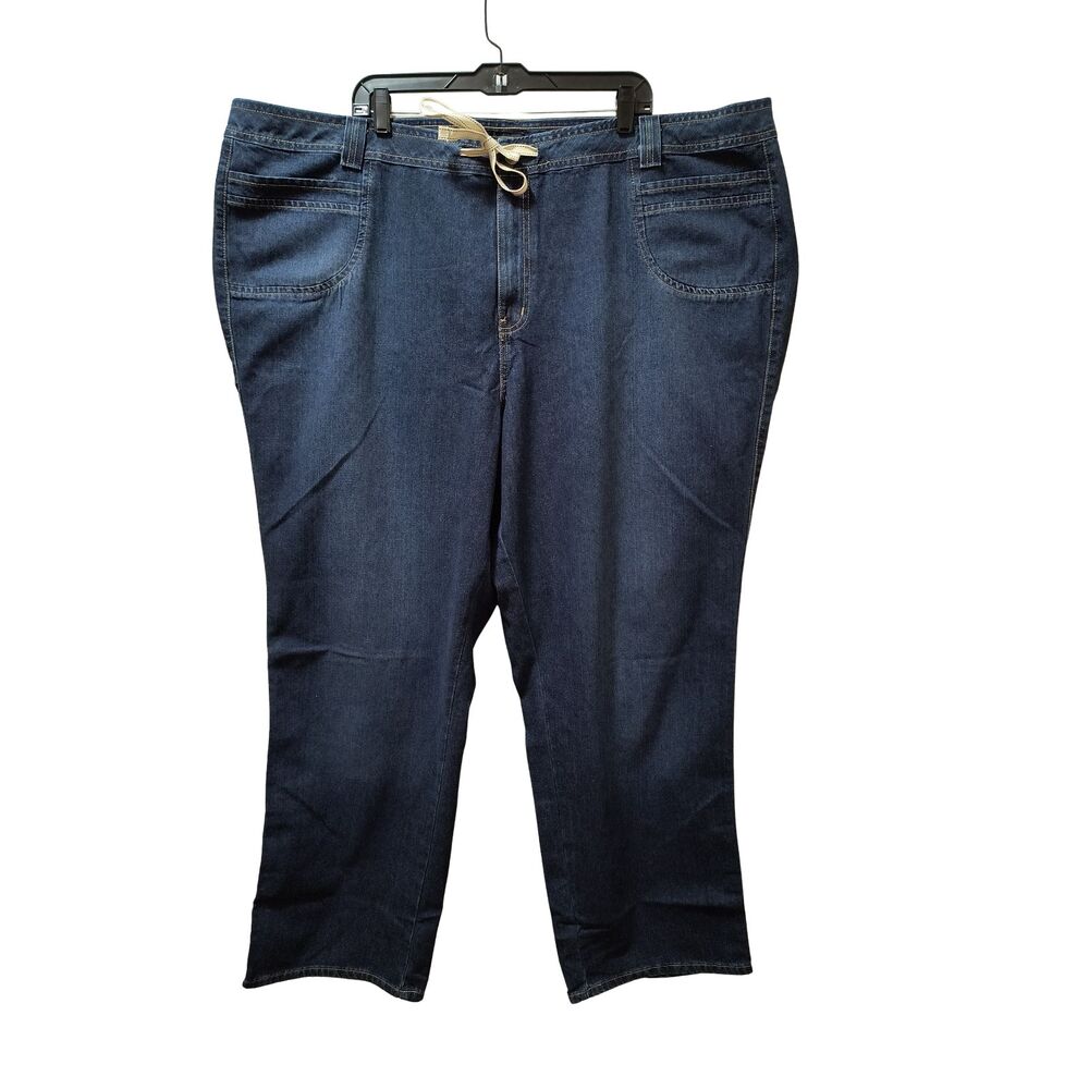 Venezia Bootcut Drawstring Jeans Women’s 28 AVG Blue Dark Wash 50x31